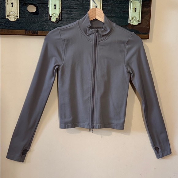 Garage Grey Smoked Out Sydney Seamless Zip-Up Athletic Jacket Size Medium - Picture 3 of 14